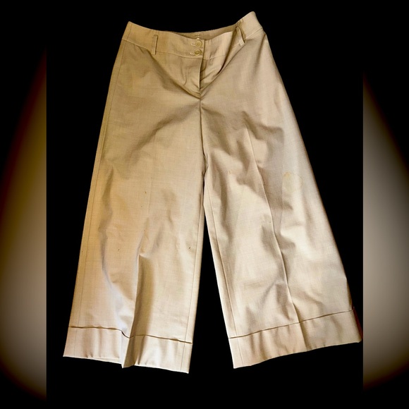 Ann Taylor LOFT cropped pants khaki color the ANN style size 4 - Picture 1 of 5